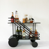 Dining car Creative office Tea cart Club Exhibition hall Hotel wine table Simple household dining edge shelf idle