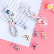Cable collection buckle desktop mobile phone charging cable storage buckle finishing artifact hub headset portable flower buckle