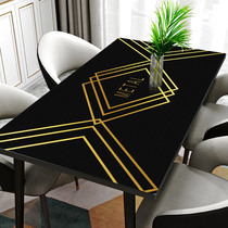 Printed leather Nordic table cloth waterproof anti-oil and burn-proof table cloth large class cushion PVC thickened tea table cushion free of washing