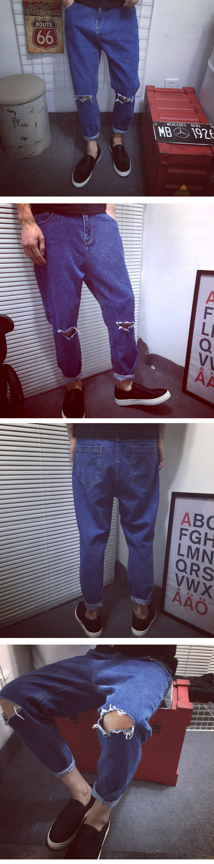 Jeans pour adolescent droite en vrac pour été - Ref 1462996 Image 8