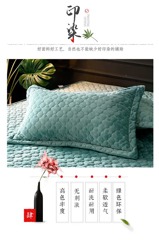 Mùa đông ấm nhung pha lê giường đệm bông Simmons trải giường bảo vệ che bụi che phủ nệm có thể tháo rời 	ga giường bo chun