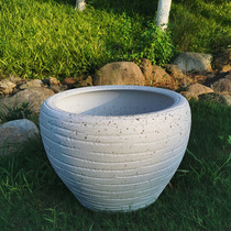 Ceramic large Jingdezhen ceramic fish tank white water lily lotus tank koi turtle tank outdoor courtyard water tank