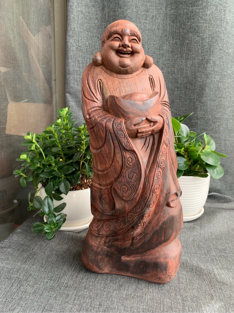 Large Red Acid Branches Pendulum with Toe Yellow Sandalwood Treasure Buddha Pendulum