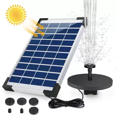 Small courtyard solar automatic fountain Non-electric water circulation fish pond water pump landscaping courtyard garden decoration device