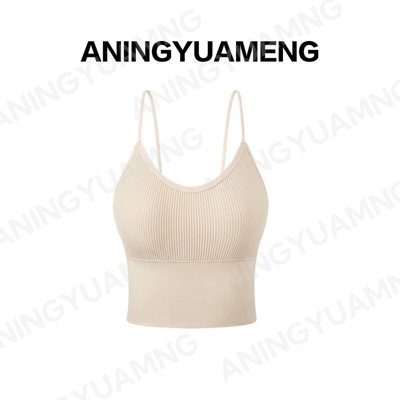 Korean Style Thickened 8cm Detachable Chest Pad Camisole Versatile Short Sexy Tight-Fitting Base Shirt Underwear