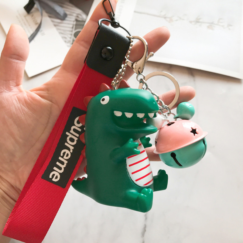Creative Cartoon Little Dinosaur Doll Car Keychain for Men and Women, Metal Key Ring Chain, Bag Pendant, Birthday Gift