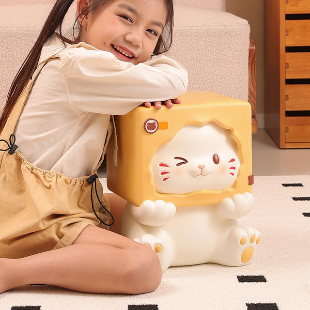 Creative cat shoe changing stool ornaments entrance hall living room coffee table bench home small stool new home decoration gifts