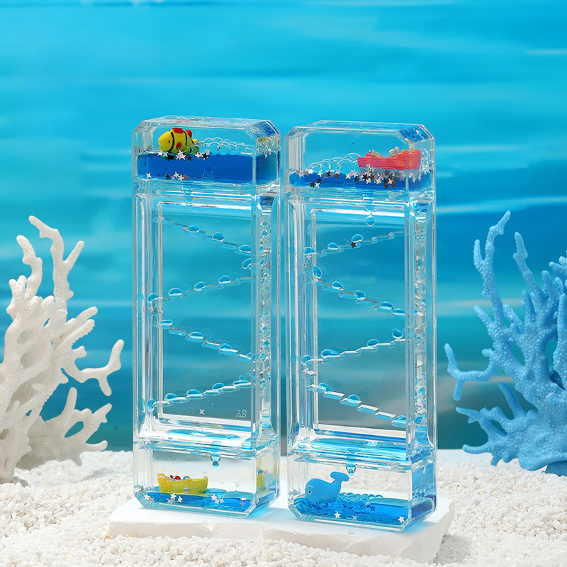 New Oil Drop Acrylic Creative Gift Oil-Infused Ornament Oil Leakage Liquid Sand Bottle Liquid Aquarium Souvenir Gift