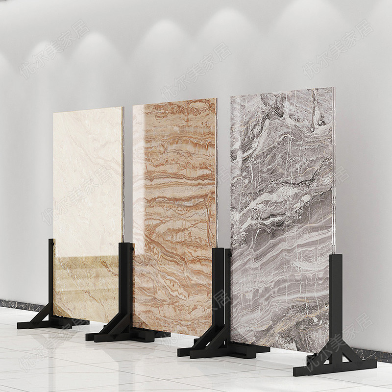Modern minimalist display rack multifunctional vertical tile display rack wood floor ceramic floor tile display rack stone shelf