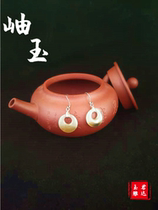 Live selection Liaoning natural Xiuyu drop earrings Xiuyan jade ice species pretty color hydrated transparent earrings source origin