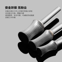 Curved file tungsten steel milling cutter hard concave metal U-shaped black 6 alloy mm polished wood carving handle steel rotary file head