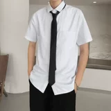 Трендовая японская рубашка для школьников, короткий рукав, в корейском стиле