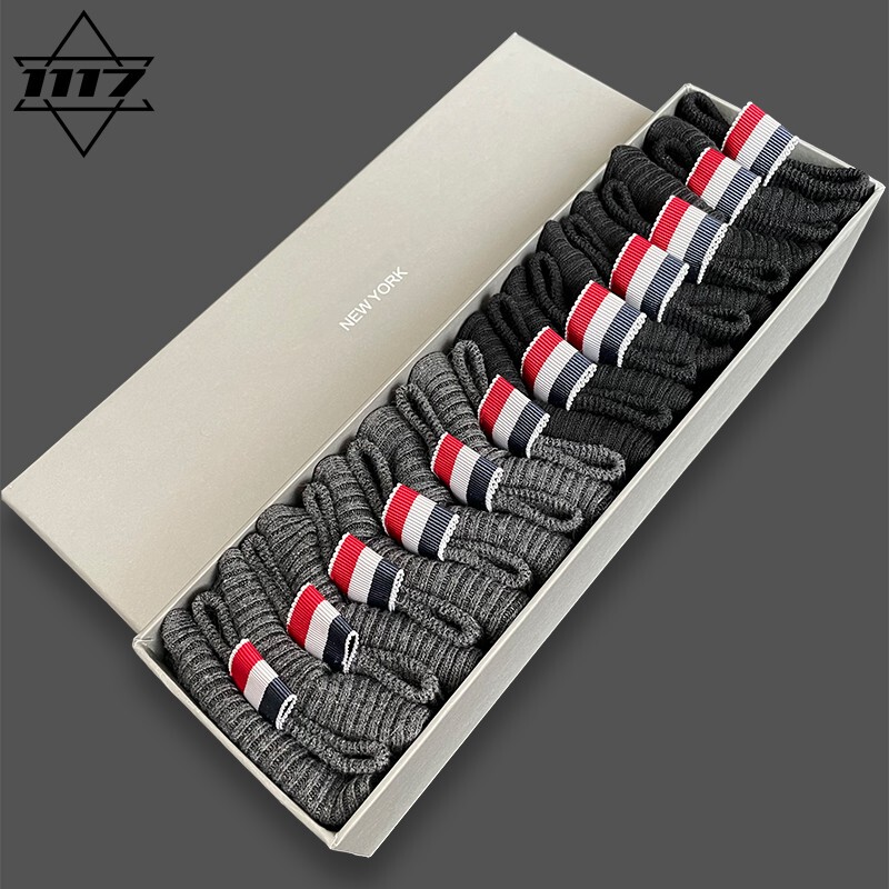 Gift Box Version Tb Socks Men's Long Socks Mid-Calf Socks Long Tube Socks Women's Socks Men's Pure Cotton Sports Men's Socks Autumn and Winter Gift Box Version Tb Socks Men's Long Socks Mid-Calf Socks Long Tube Socks Women's Socks Men's Pure Cotton Sports Men's Socks Autumn and Winter