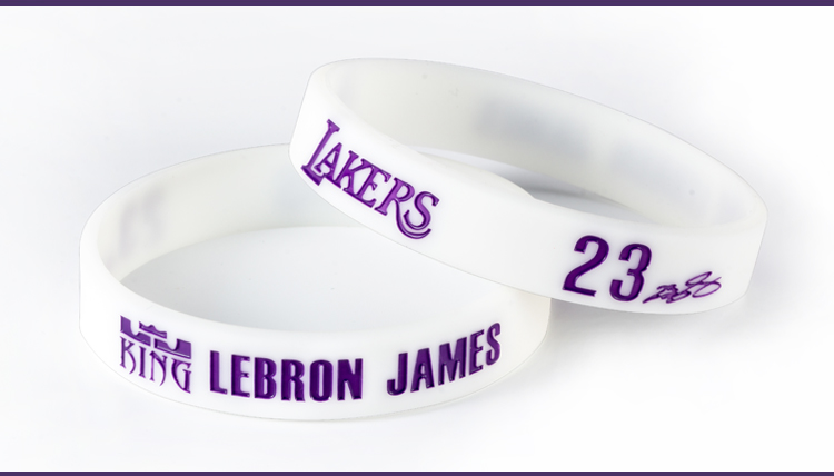 New Lakers 23 James Basketball Star Sports Dây đeo cổ tay nam và nữ Silicone Vòng đeo tay lưu niệm 	lưới bóng rổ rẻ