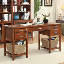 American computer desk Desktop home desk Simple corner small desk Modern simple solid wood writing desk