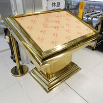 Stainless steel floor light box lobby horizontal guide board guide board floor plan display table hotel guide table