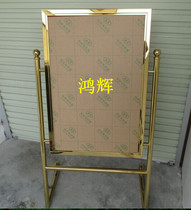 Titanium Gold Sign Hotel Billboard Lobby Welcome Sign Stainless Steel Display Shelf Water Sign Standing Sign