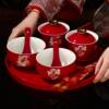 Change the mouth toast tea cup wedding suit a pair of bowls and chopsticks
