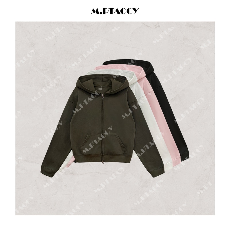 Taotaojia - [Exceptionally Outstanding] Zero Restraint Cotton + Modal Hooded Double Zipper Versatile Jacket for Women 1261