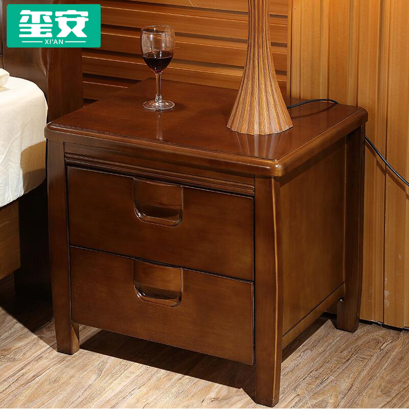 Xi An solid wood bed head cabinet brief about modern economy Type of master bedroom with Chinese style bedside cabinet containing storage drawer cabinet