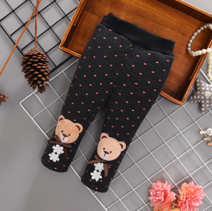 Nữ kho báu quần cotton cho trẻ sơ sinh mùa đông 01-2-3 tuổi Nữ cộng với quần legging nhung dày cho bé gái quần mùa đông quần bơi bé trai