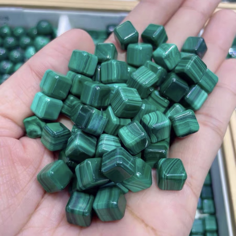 Collectible Quality Malachite Sugar Cube Single Bead with Beautiful Texture, if You Like It, You Can Purchase It Directly!