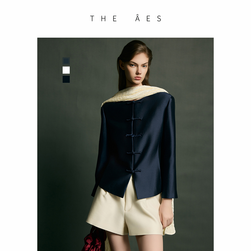 Wear the Aes | Oriental Slow Luxury, Exuding Gentleness, Rich Lady, Vintage Quiet Silk Wool Blazer Wear the Aes | Oriental Slow Luxury, Exuding Gentleness, Rich Lady, Vintage Quiet Silk Wool Blazer