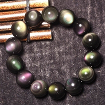 Natural single and double rainbow eye obsidian crystal bracelet female summer jewelry couple gold Yao stone hand string male