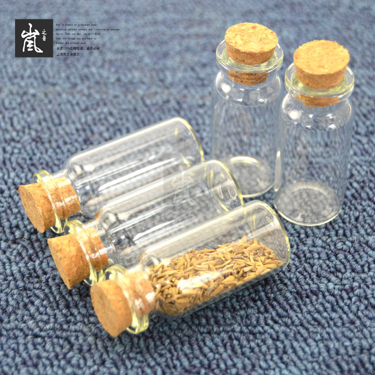 Soft wood stopper seed bottle 5 clothes -- glass storage bottle collection seed drying containing bottle succinctly clean