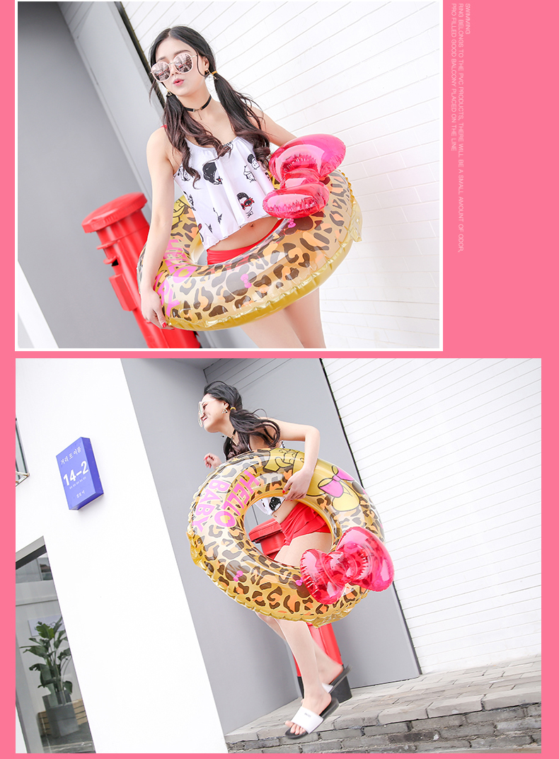 Bơi vòng tròn bơi người lớn Nữ dày dễ thương bơm hơi cô gái nổi vòng 6 tuổi mới bắt đầu dưới vòng phao bơi tròn cho bé
