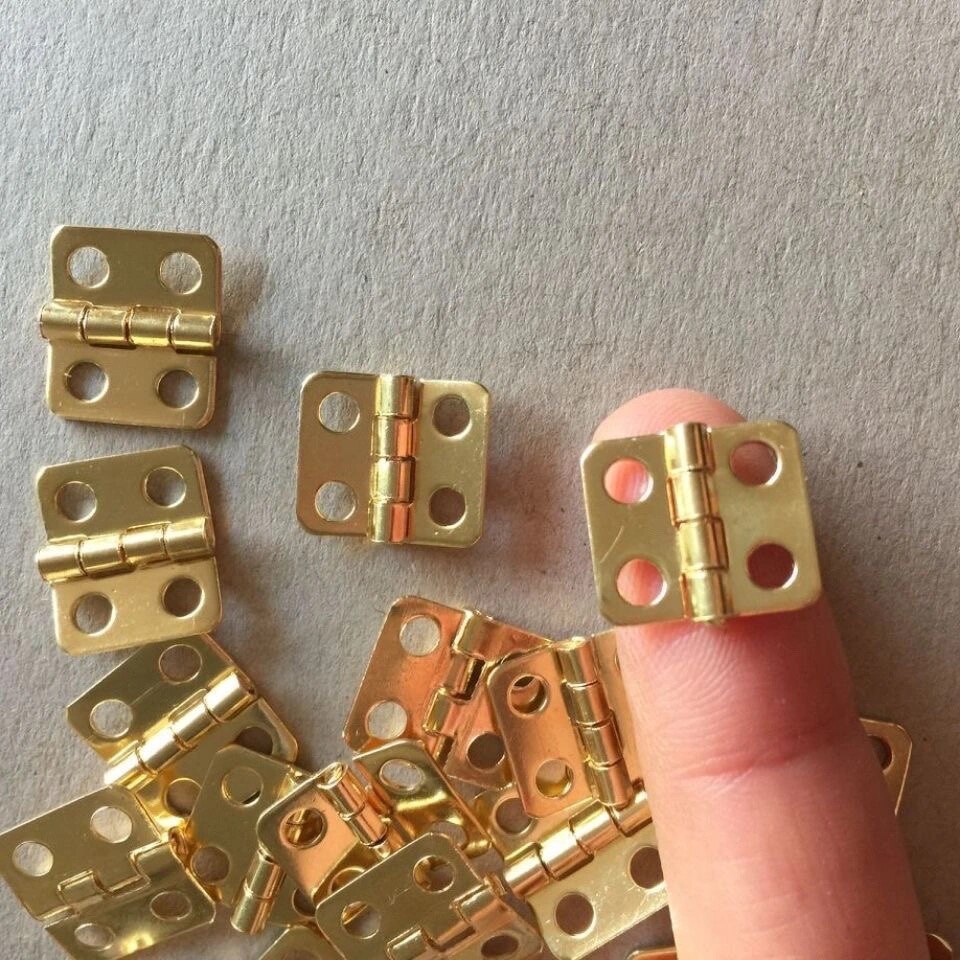 3-point small hinge Mini hinge Copper-plated small hinge Gold small hinge Iron copper-plated minimum hinge 12*13