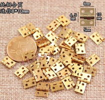 Matching nails 2 points Mini miniature small hinge pocket flat open hinge pure copper hinge gift box foldout 8 * 10mm brass