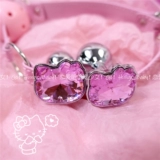 Любовь!Экспорт редких персиковых котлетов Diamond Diamond Cat Metal Anal Anal Plugck Arvension Alternative Sex Toys