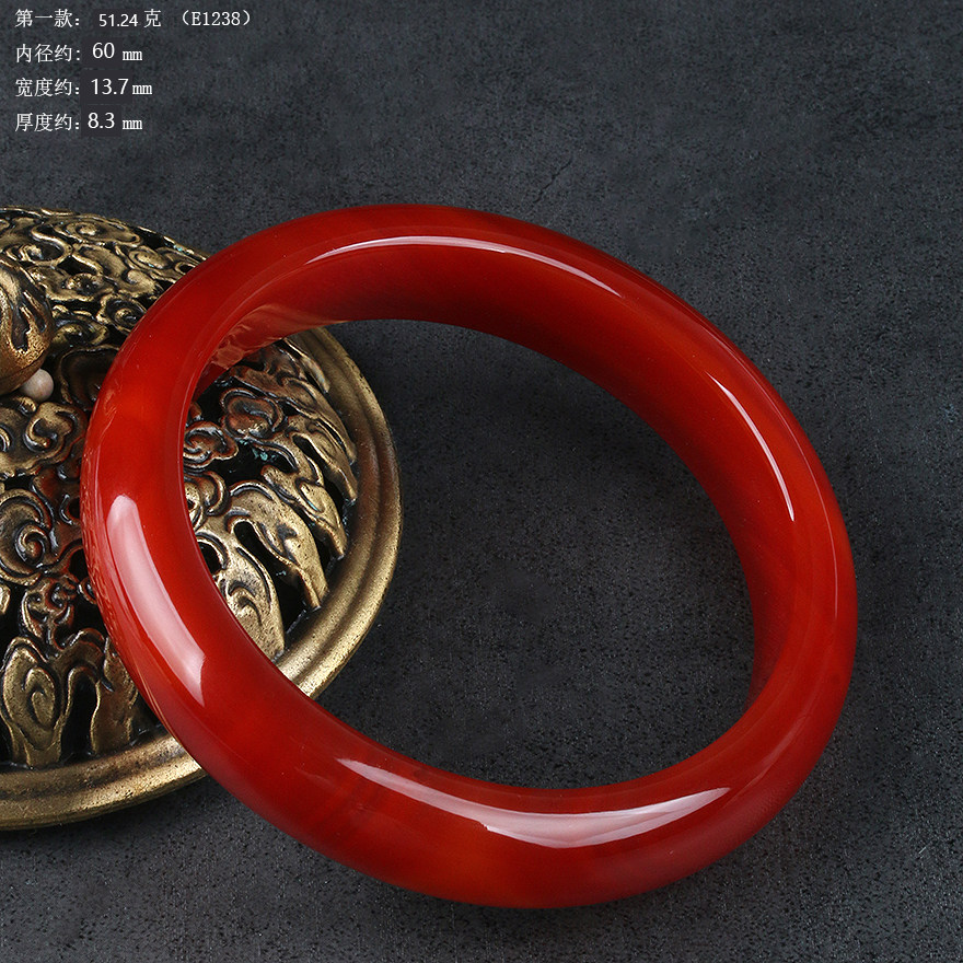 Natural red Manau bracelet ethnic wind hand ring female send mother to girlfriend holiday gift jewellery with certificate