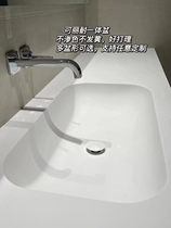 Customized US Imported DuPont Keli-Integrated Basin Desktop Modern Simple Bathroom Counter Combined Washstand Basin Cabin