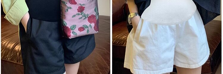 孕妇裤子夏季薄款小个子牛仔阔腿短裤宽松外穿大码休闲打底裤夏装 — 13