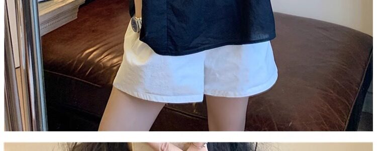 孕妇裤子夏季薄款小个子牛仔阔腿短裤宽松外穿大码休闲打底裤夏装 — 49