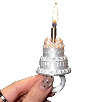 Birthday artifact, creative 3d printed silk candle ring, dreamy cake creative decoration