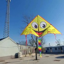 Kite Funny Personality Weifang 2024 New Fewer Children Cartoon Long Tail Breeze easy Adult Huaifang Smiling Face Triangle