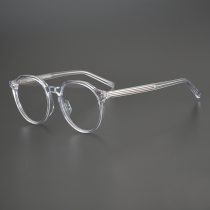 Slim advanced sense Japanese niche concave shape big frame transparent color plate full frame glasses frame big face flat light frame frame