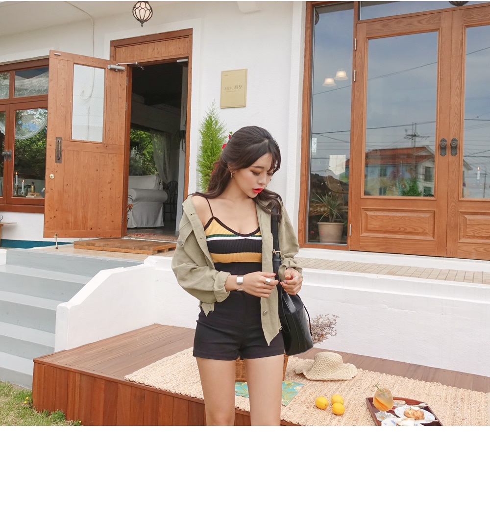 Quần legging cotton có thể mặc bên ngoài 2018 mới khóa một túi thun thun hông nóng quần short bó sát nữ mùa hè quần ngố nữ đẹp