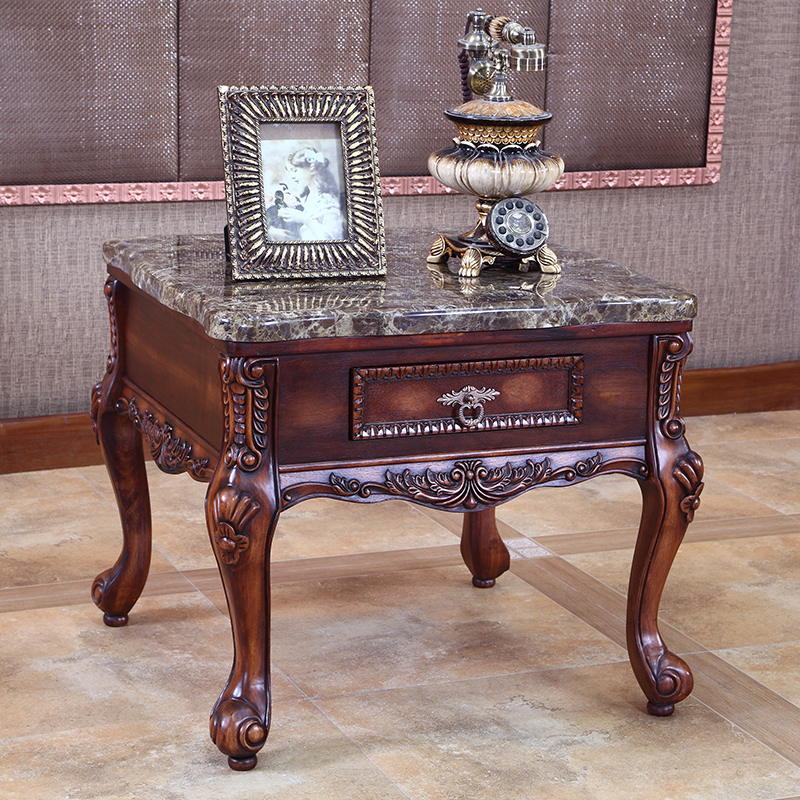 Sofa side several European style small tea table solid wood living room minimalist American marble corner several side table side table side cabinet bedside small table