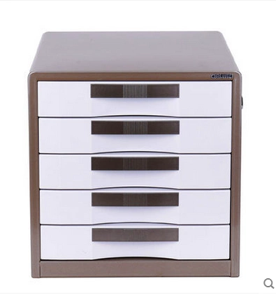 Deli 9702 Пятиветный настольный металлический файл металлического шкафа железного блокировки.