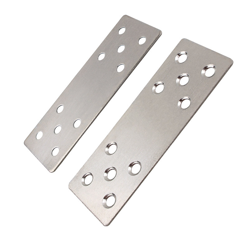 Stainless steel furniture connector steel straight angle iron 180 degree angle code one - font flat plate drag
