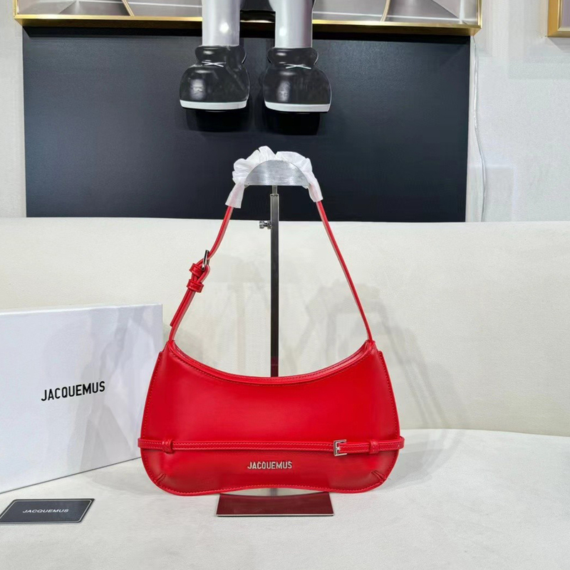 Jacquemus Bag French New Niche Retro Shoulder Baguette Bag Women's High-End Red Wedding Bag