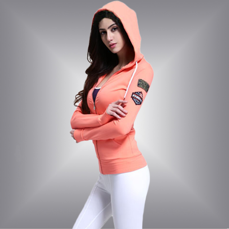 2017 autumn new ladies embroidery fashion slim slim casual clothes sports jacket long-sleeved hooded sweatshirt