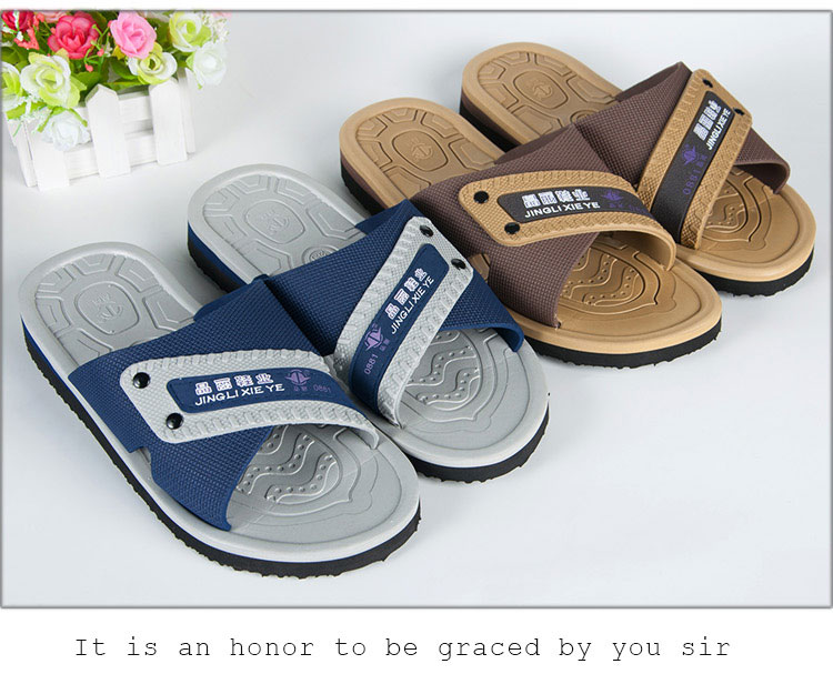 Jingli (0881) mùa hè của nam giới dép dày non-slip flip-flops ánh sáng EVA bọt dưới bãi biển dép đi trong nhà