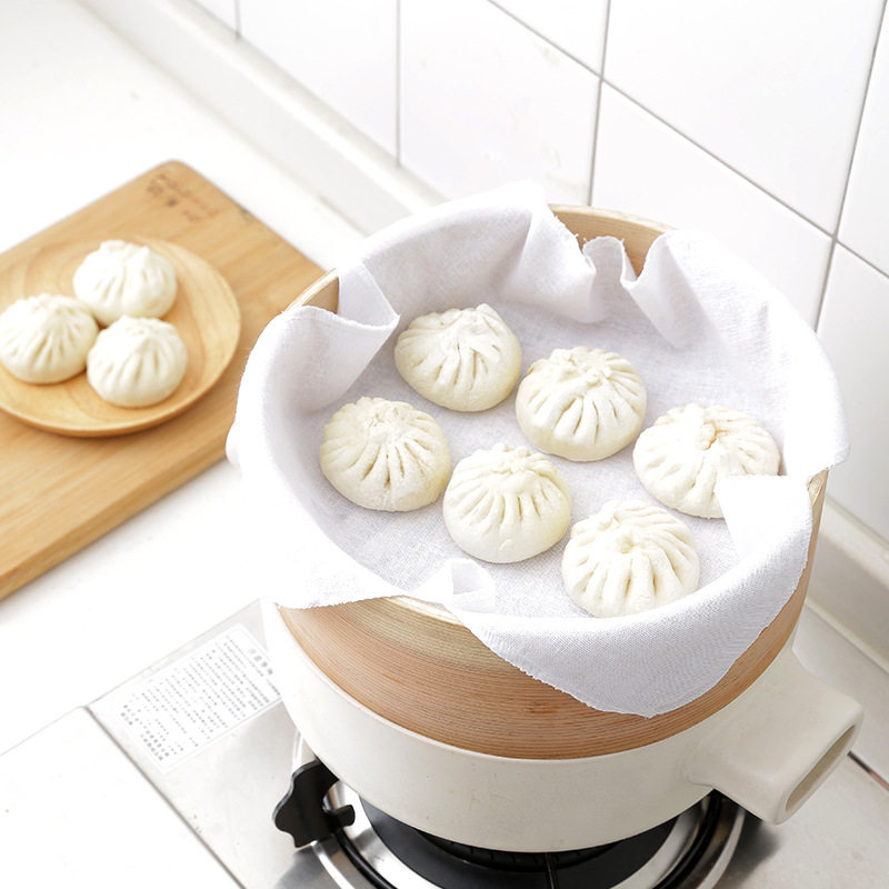Japanese-style cotton steamer cloth cage drawer cloth steamed trowel cloth steamed dumplings bun cloth non-stick, hygienic, clean and easy to clean