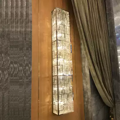 Crystal wall lamp Villa living room LED clubhouse non-standard engineering wall light hotel corridor lamp custom hotel lobby light