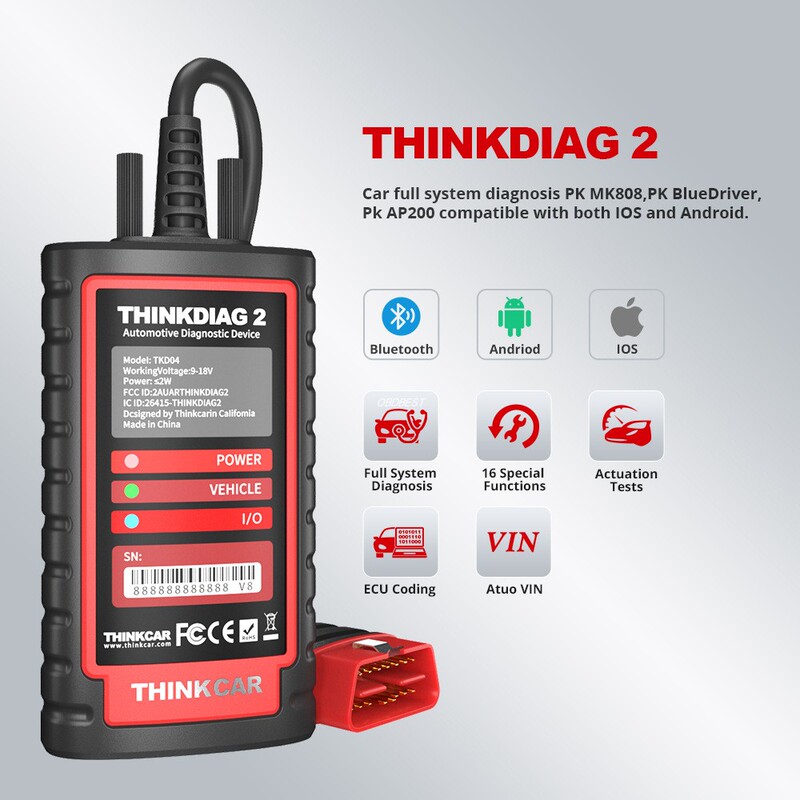 In-Stock Wholesale Thinkcar Thinkdiag2 Thinkdiag 2 Car Fault Detection Device Supports Canfd In-Stock Wholesale Thinkcar Thinkdiag2 Thinkdiag 2 Car Fault Detection Device Supports Canfd